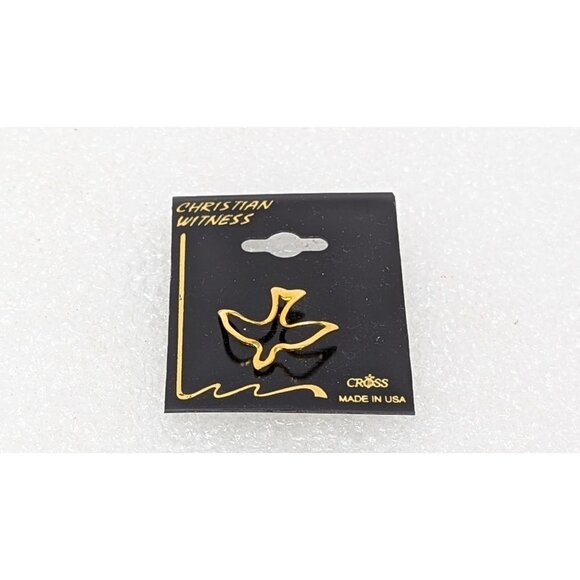 Vintage Christian Witness Dove Lapel Pin By Cross - Picture 1 of 3
